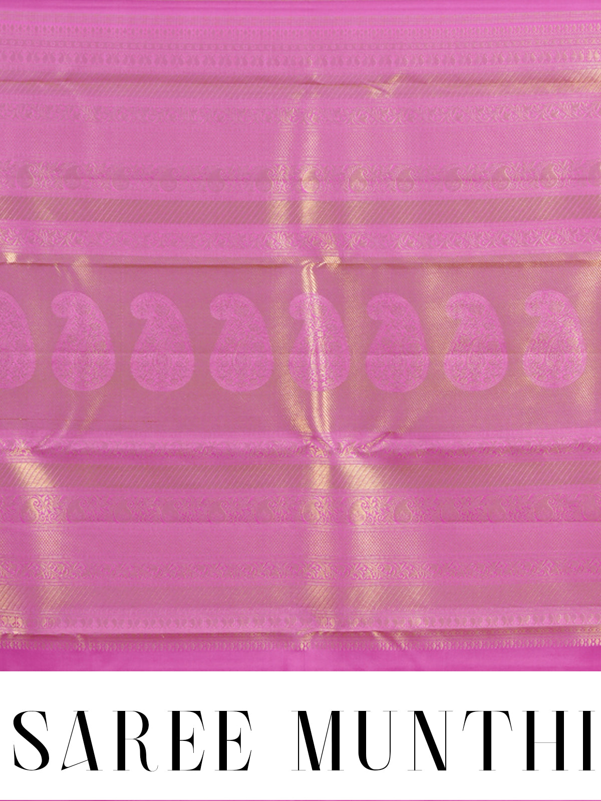 Radiant Rani Pink and Gold Kanchipuram Silk Saree