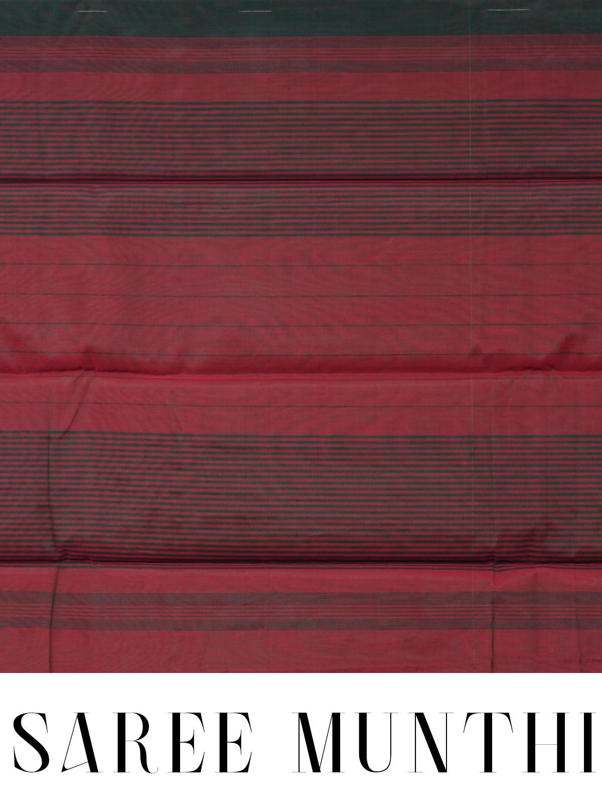 Dark Green and Brick Red Silk Cotton Saree