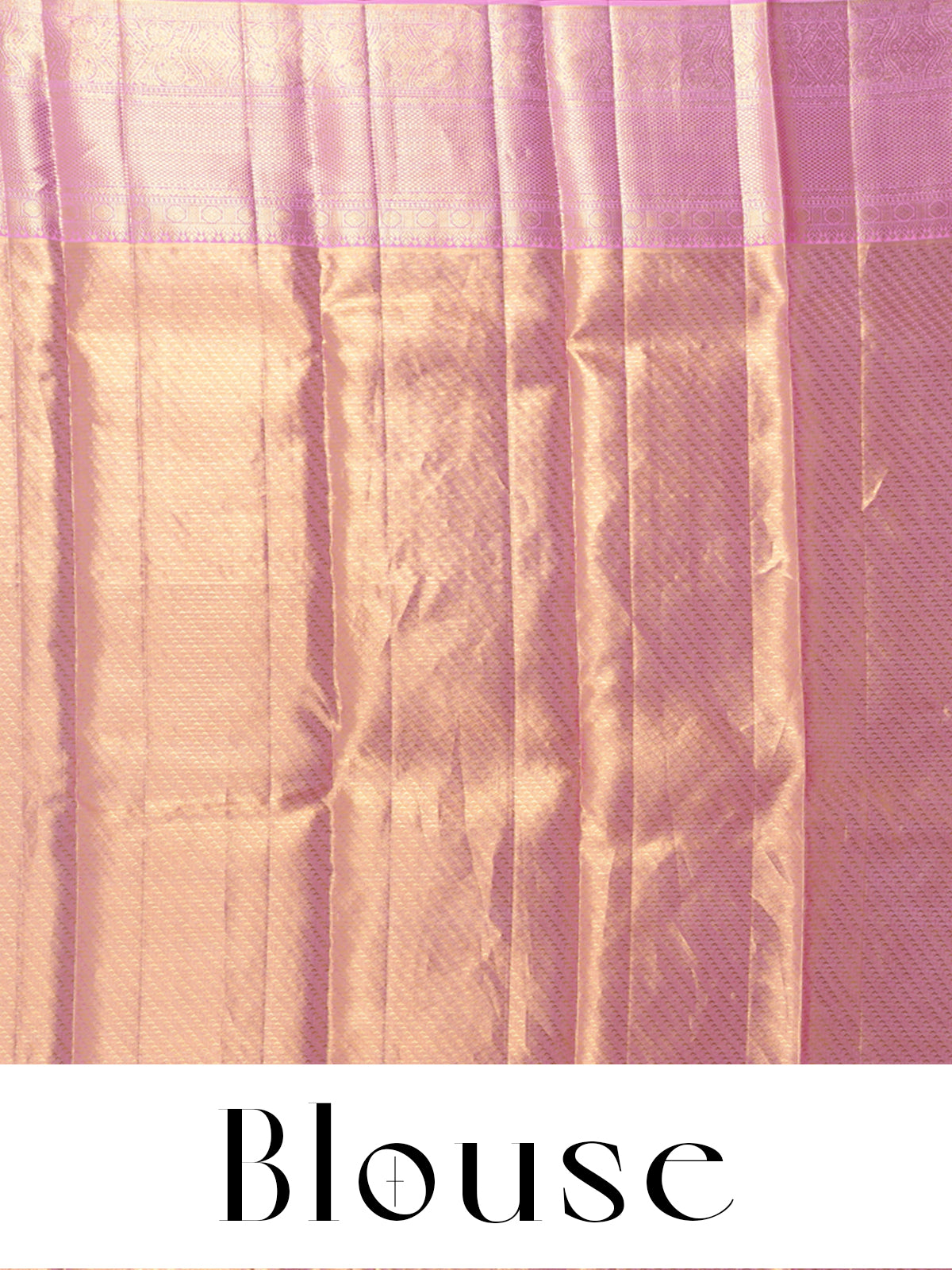 Pastel Onion Pink and Metallic Gold Kanchipuram Silk Saree