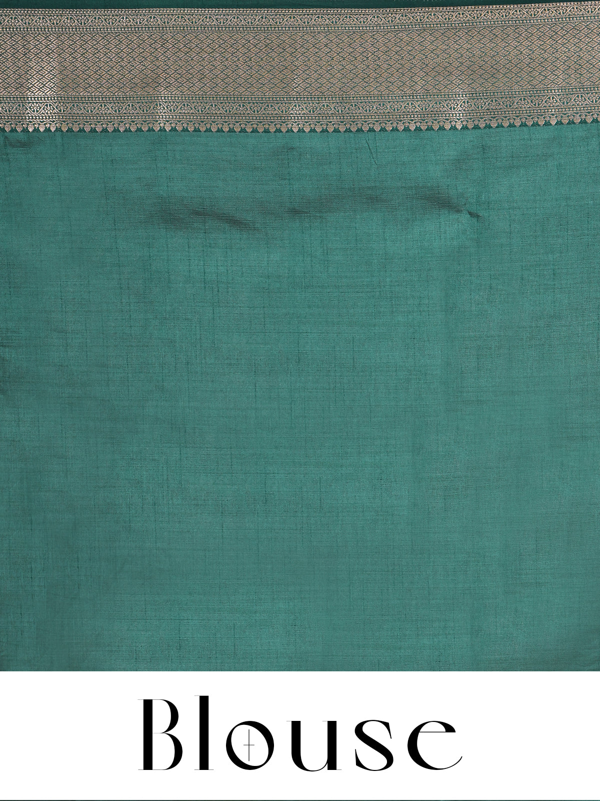 Emerald Green with Antique Gold - Semi Tussar Saree
