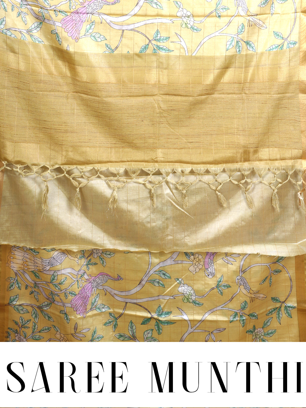 Olive Mustard and Golden Zari with Antique Gold Munthi Dola Silk Saree