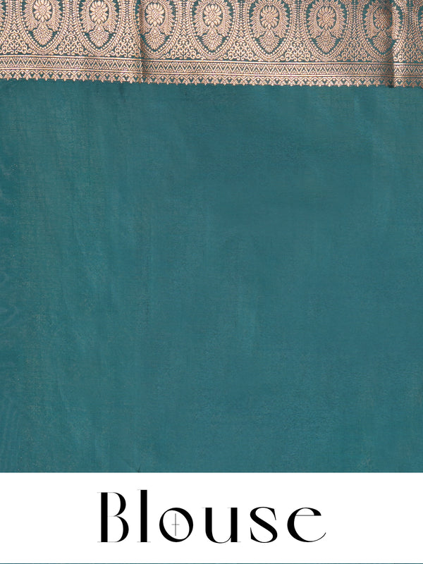 Bottle Green with Golden Pallu - Semi Tussar Saree