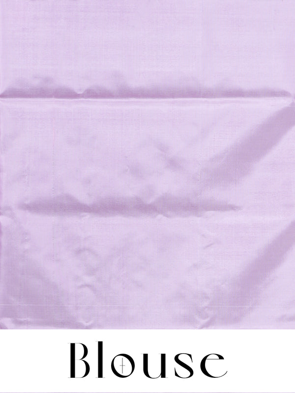 Peacock Blue With Baby Pink Semi Silk Saree
