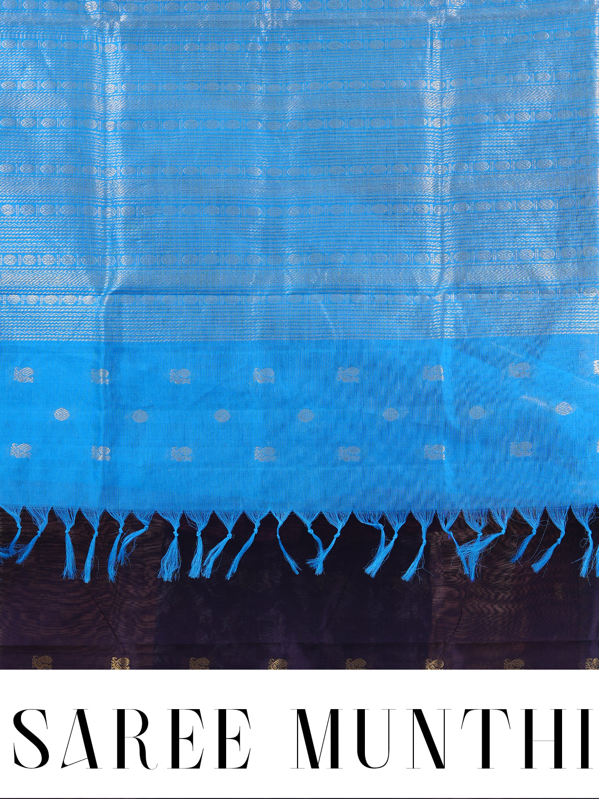 Elegant Deep Violet and Turquoise Blue pure Silk cotton Saree