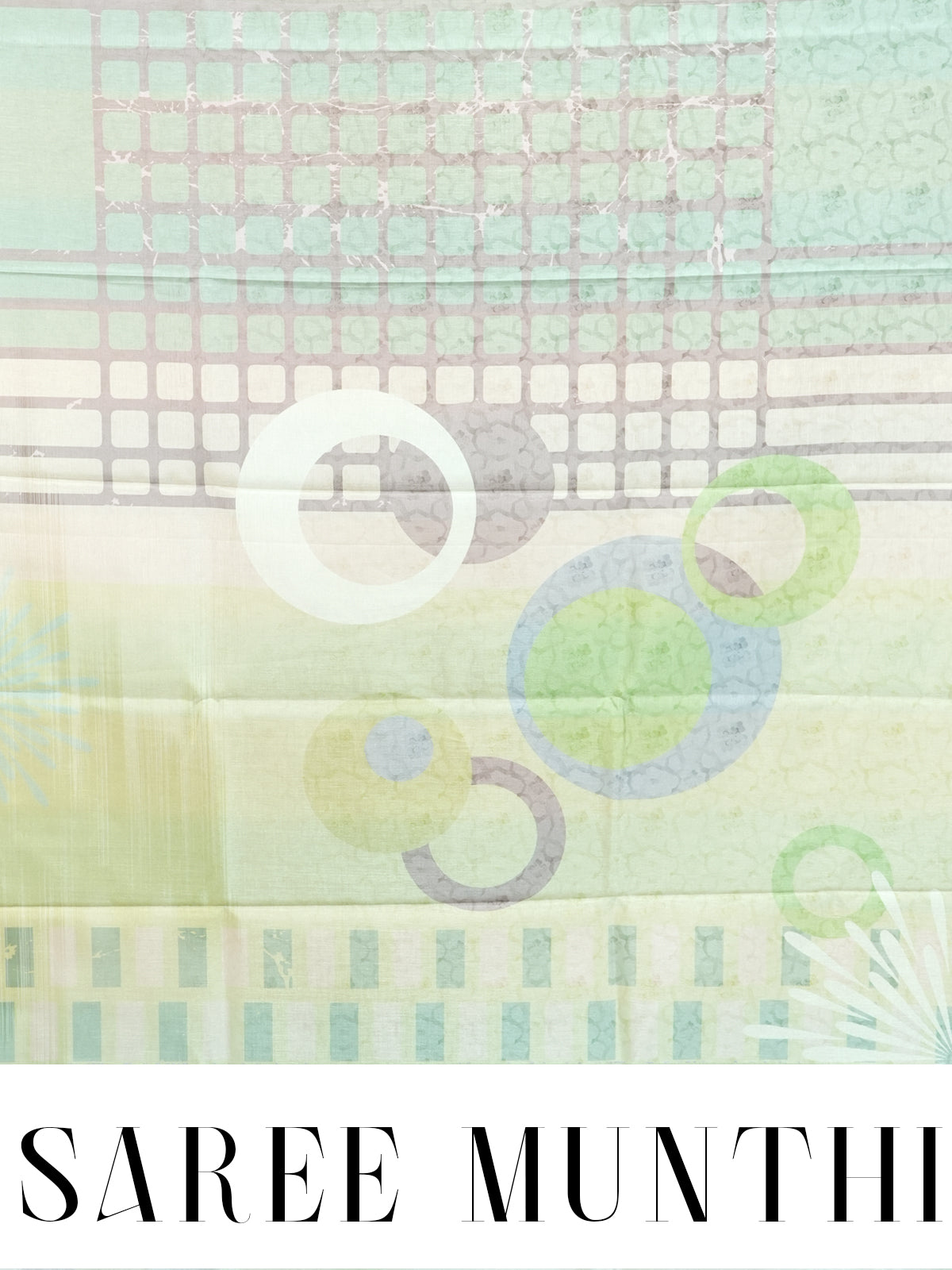 Pastel Green with Multi-Color Pallu - Semi Tussar Saree