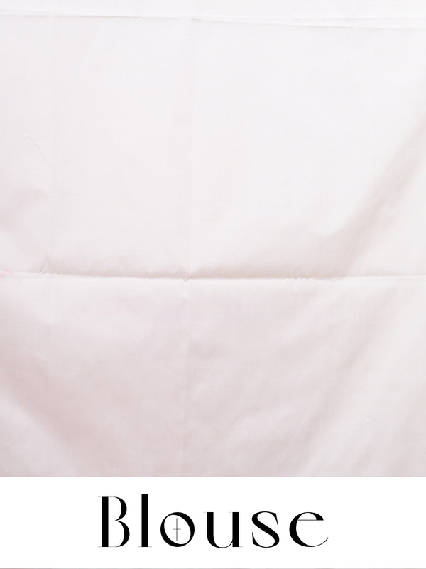 Rani Pink with Light Sandal Semi Silk Saree