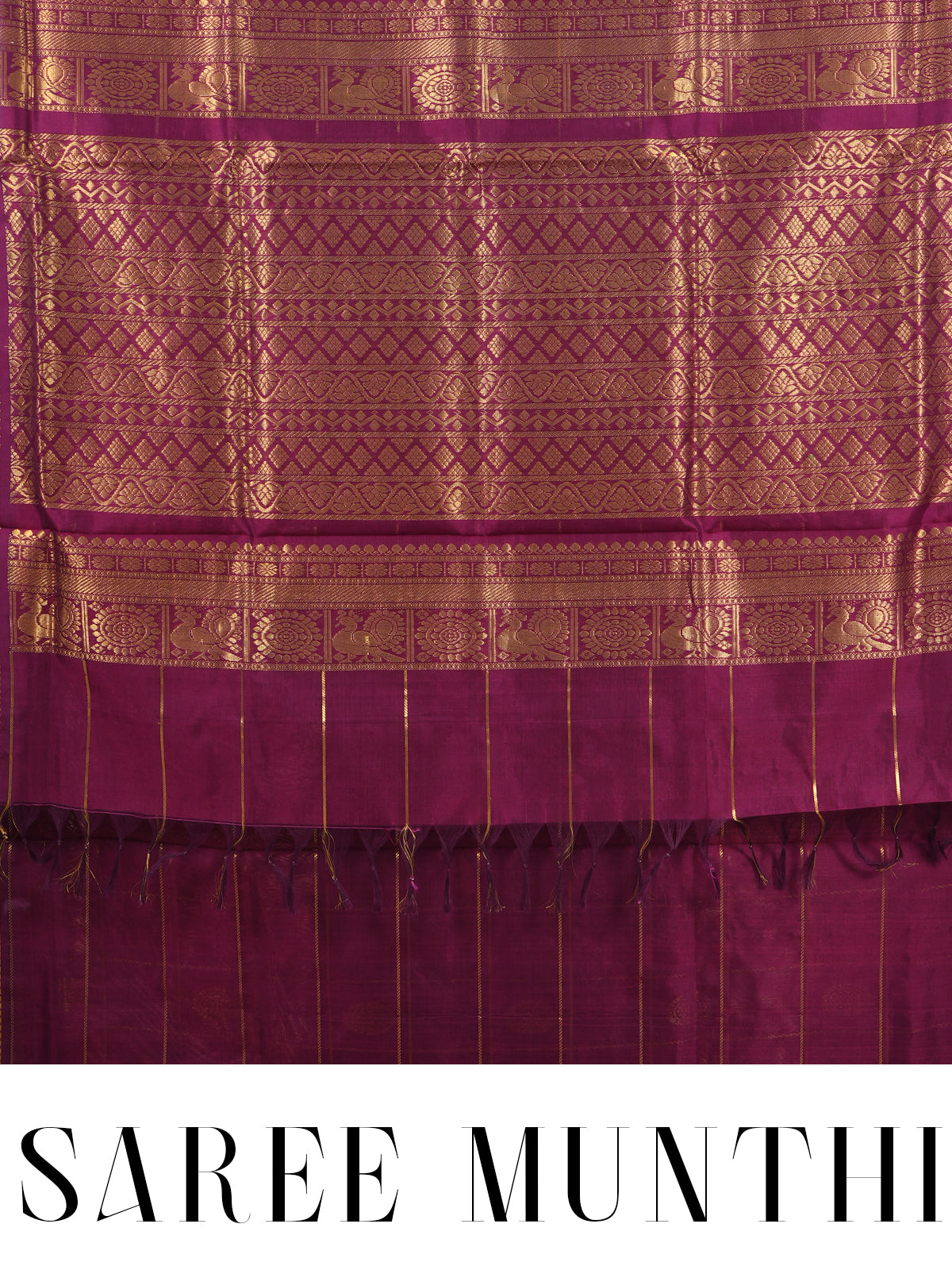 Elegant Wine Pure Silk Cotton Saree