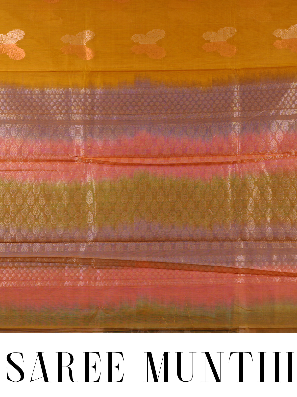 Elegant Mustard Yellow Pure Silk Cotton Handloom Saree