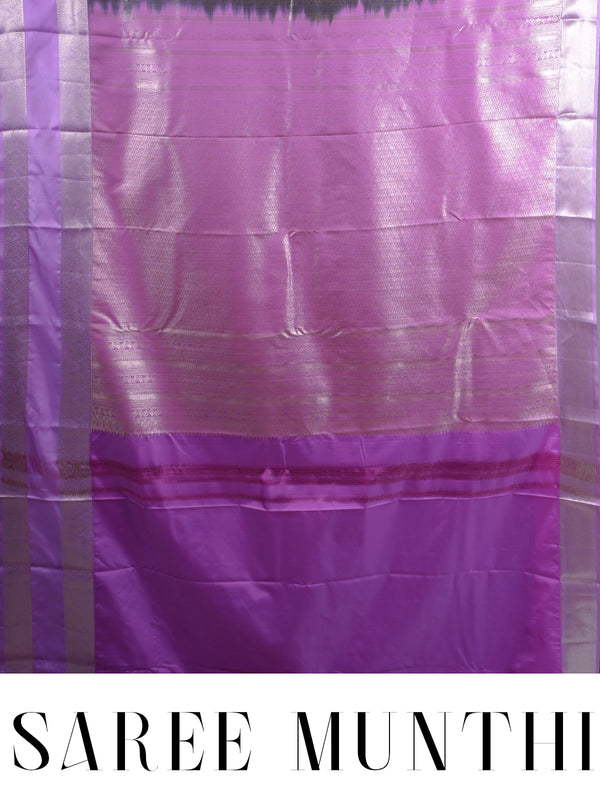 Navy Blue with Pink Kanchipuram Fancy Silk Saree
