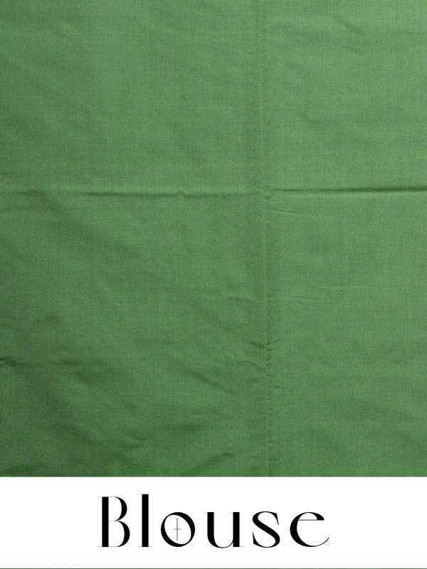 Orchid Pink With Green  Semi Silk Saree