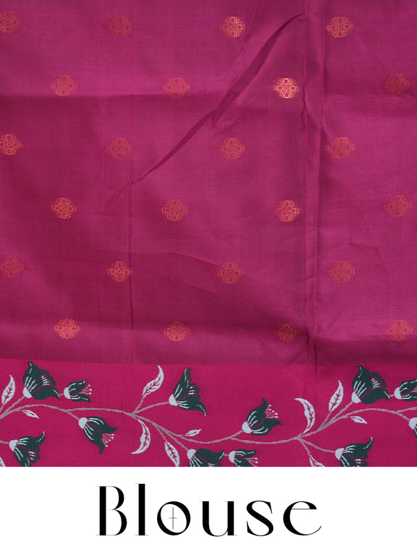 Mint Green Semi Silk Saree