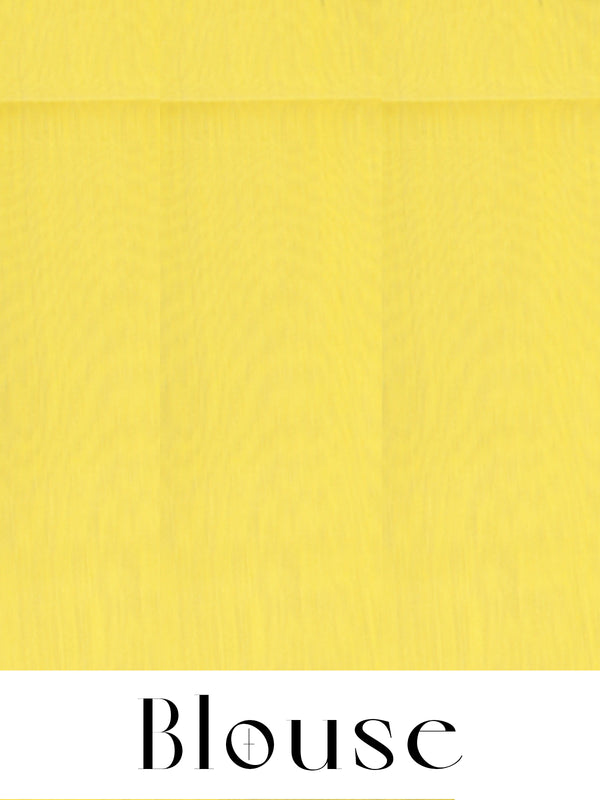 Yellow with Grey Munthi Silk Cotton Saree