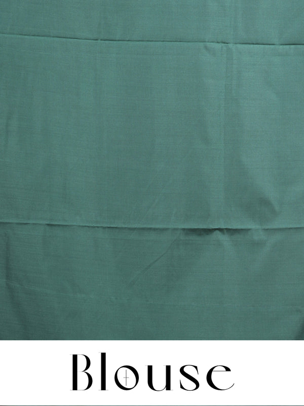 Rani Pink with Green Semi Silk Saree