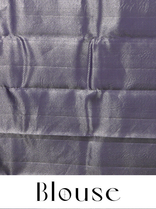 Sage Green and Deep Indigo Kanchipuram Silk Saree