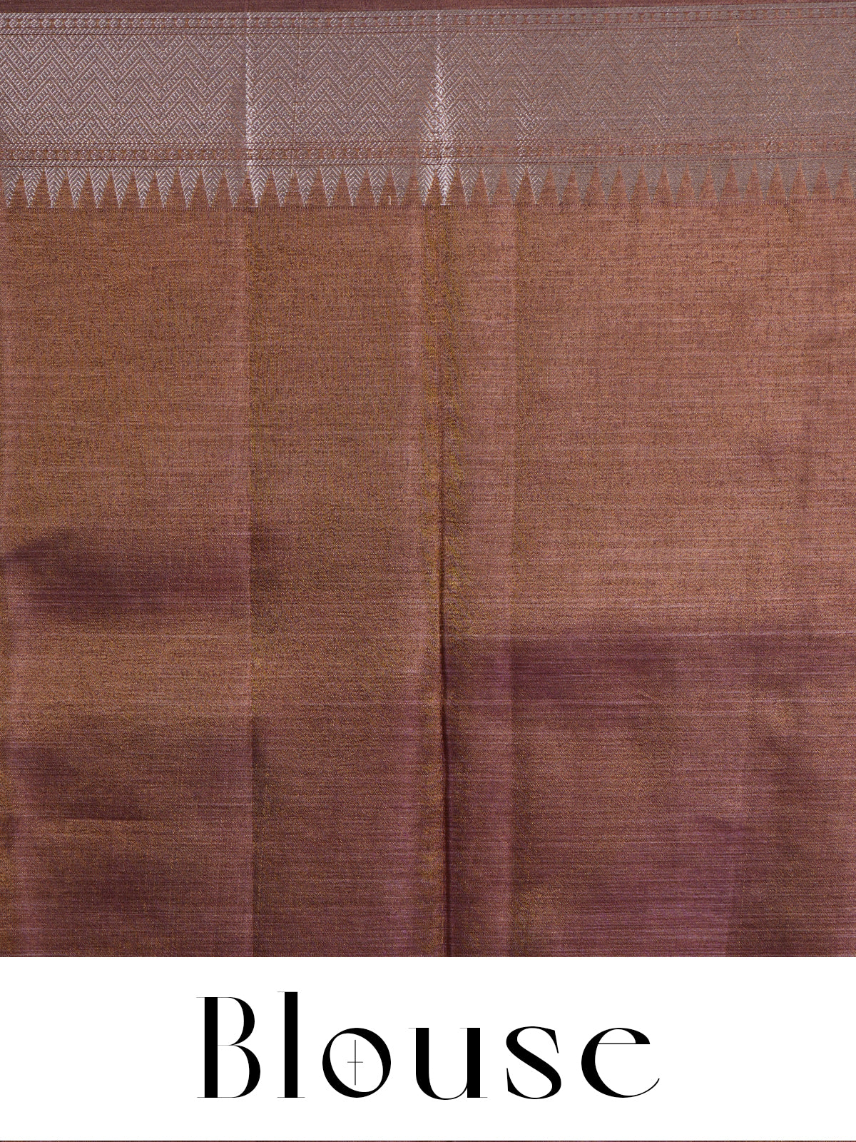 Metallic Brown with Antique Gold Zari -Kanchipuram Pure Mix Saree