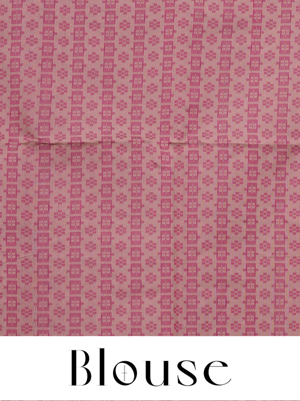 Wine and Rose Gold Silk Cotton Saree