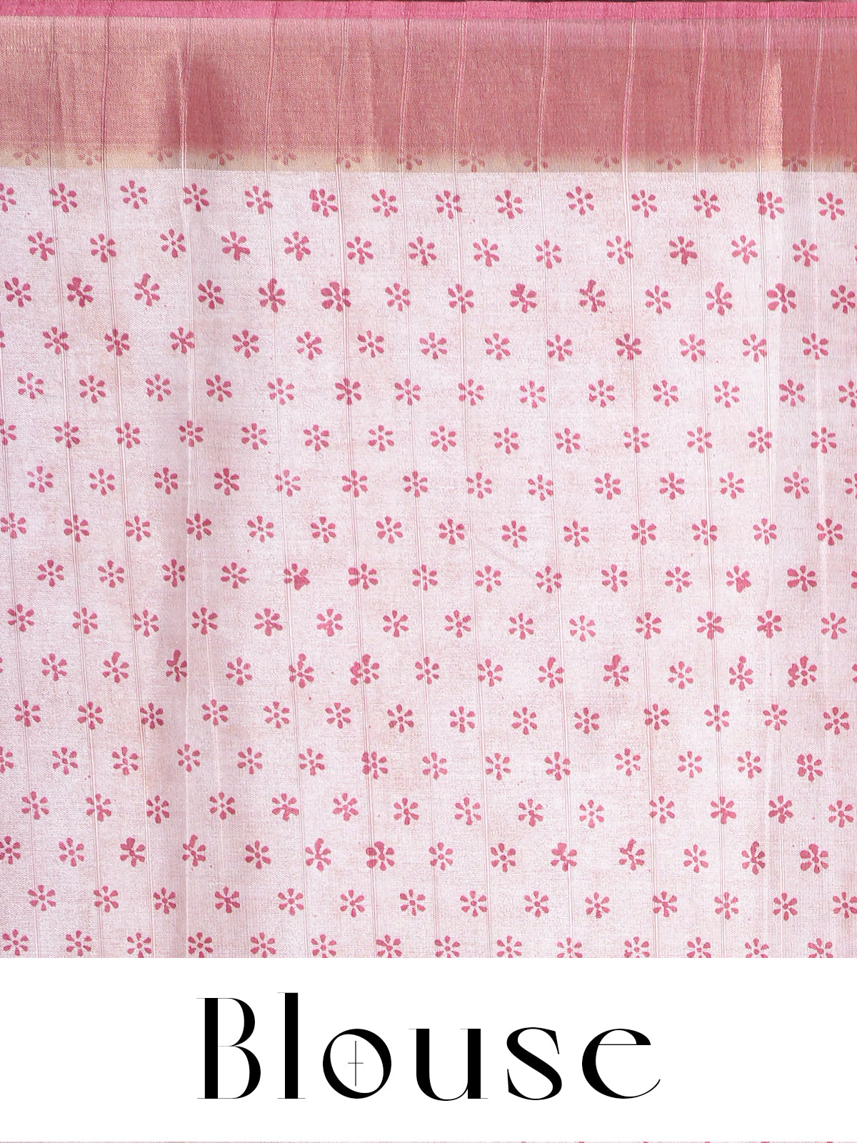 Pink and Off-White Grid Dola Silk Saree