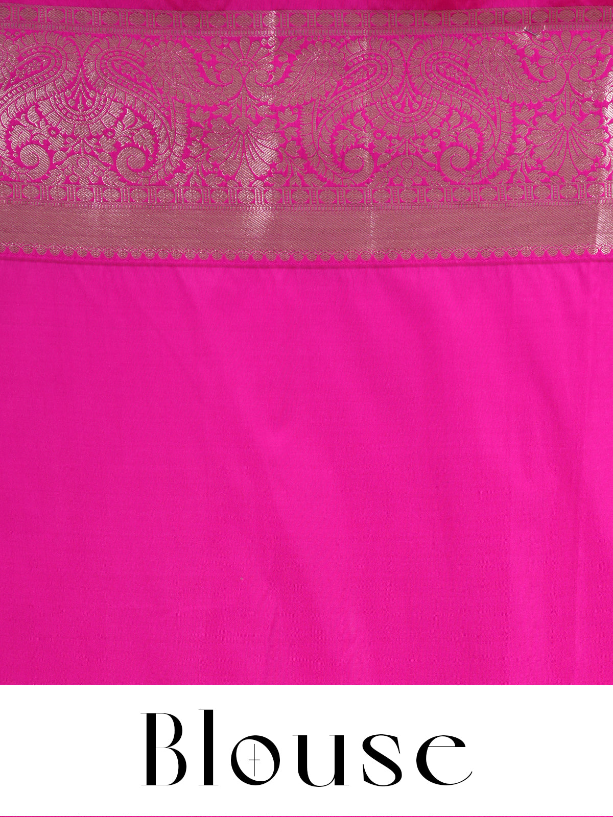 White with Magenta and Gold Kanchipuram Fancy Silk Saree