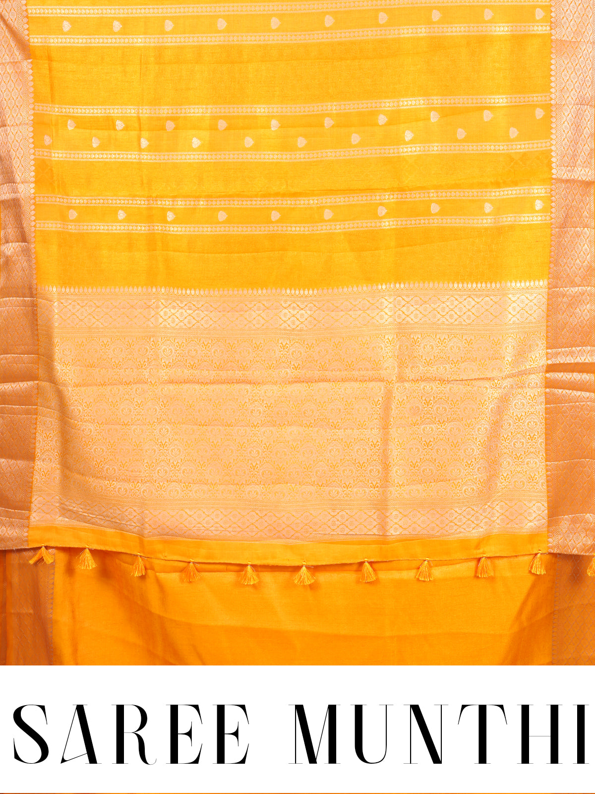 Yellow With Gold Zari - Semi Tussar Saree