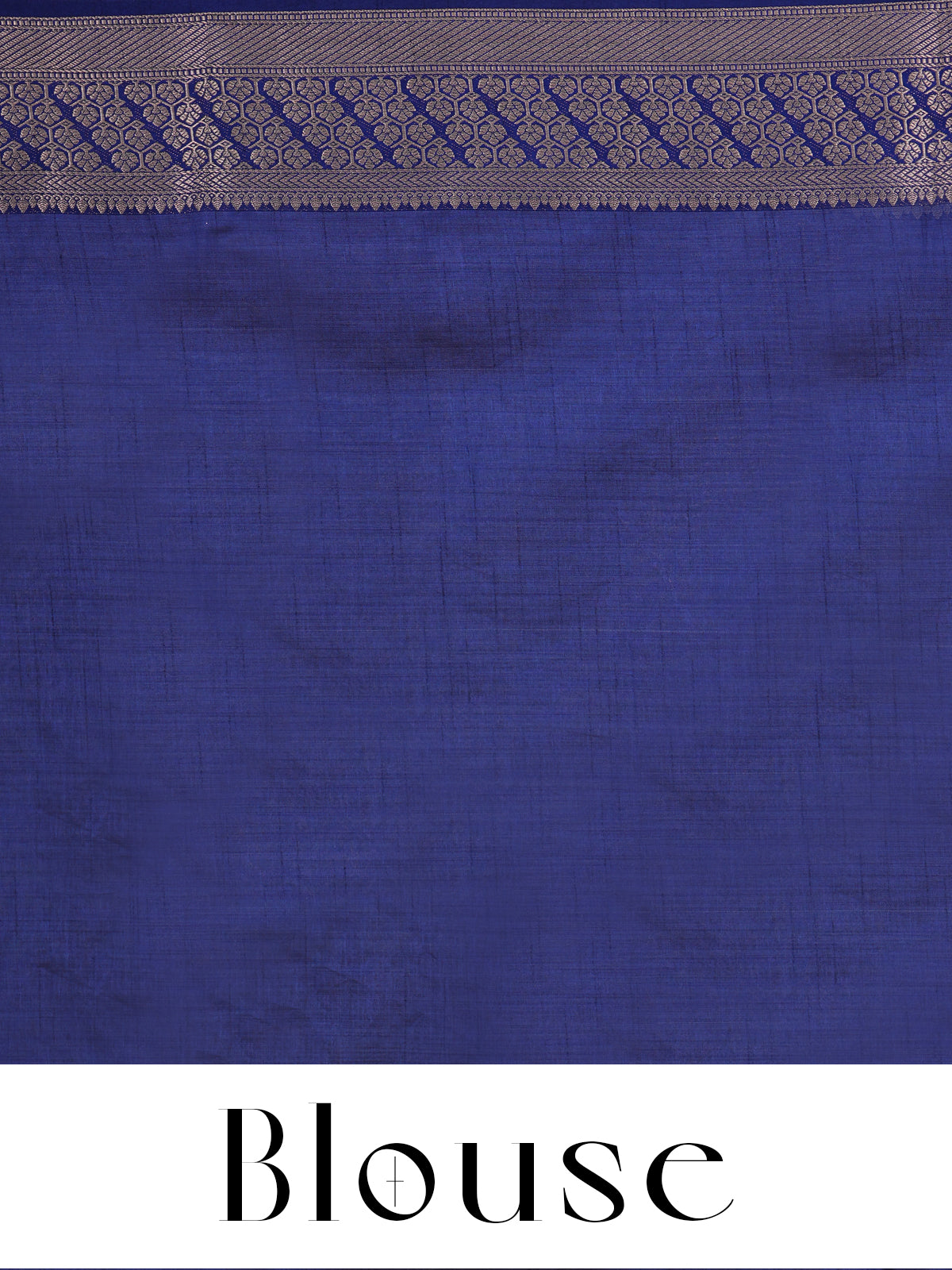 Royal Blue with Antique Silver Pallu - Semi Tussar Saree
