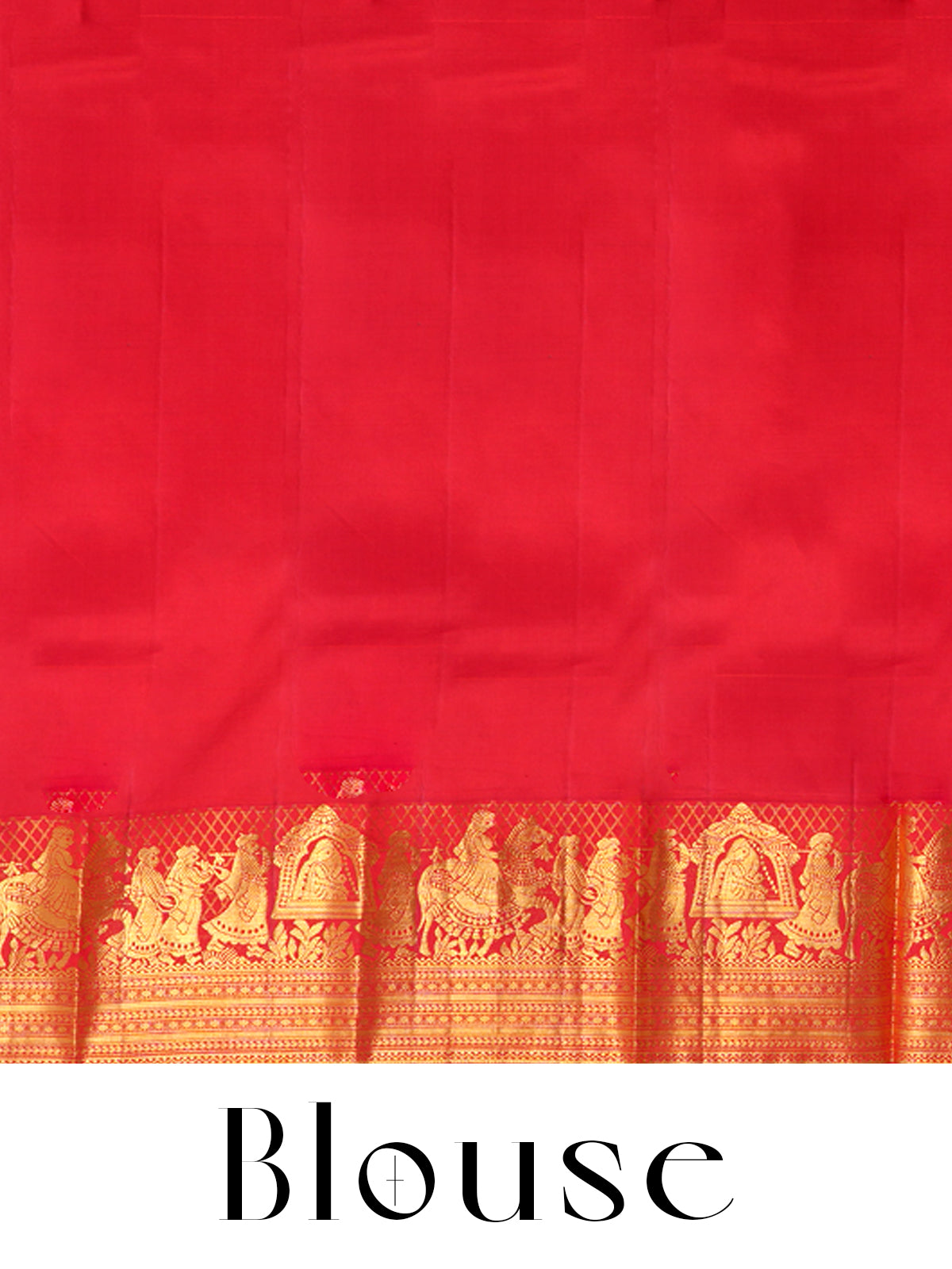 Off-White and Crimson Red Kanchipuram Silk Saree