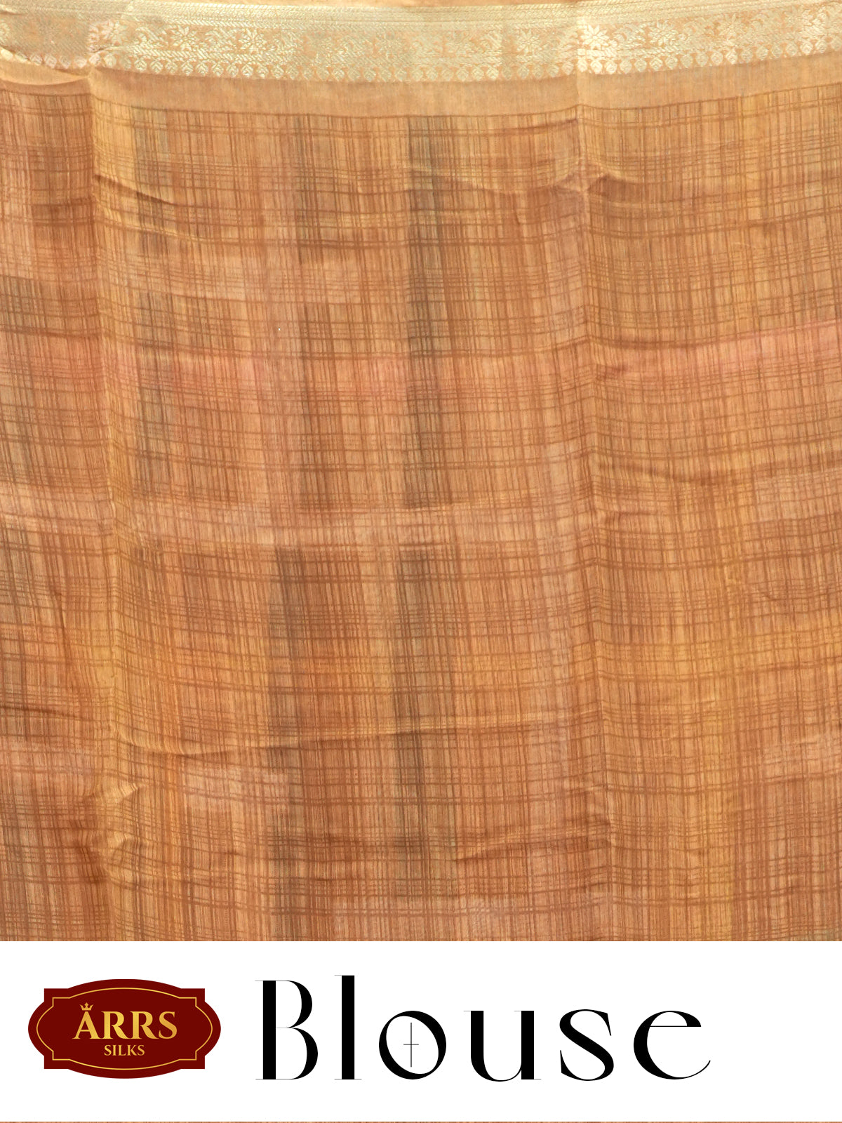 Elegant Ochre Brown with Golden Zari Pallu - Semi Raw Silk Saree
