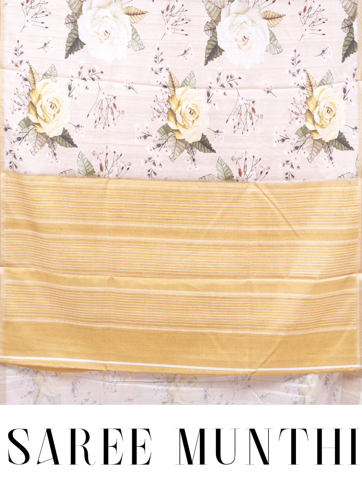Pastel Pink with Golden Zari - Semi Tussar Saree