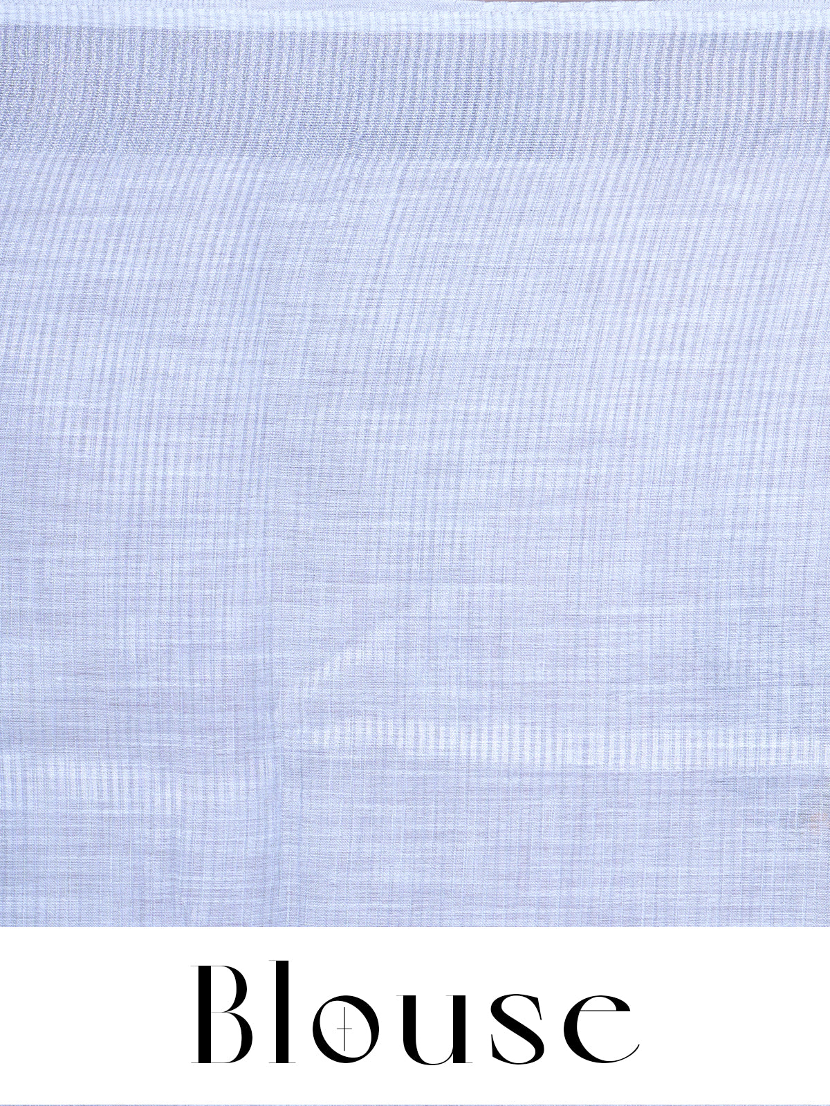 Ice Blue with Soft Silver - Linen Cotton Saree