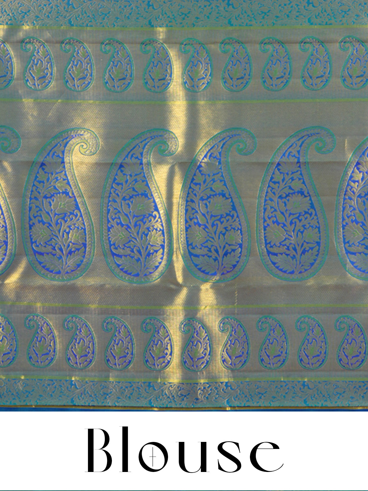 Peacock Blue and Rama Green Kanchipuram Silk Saree