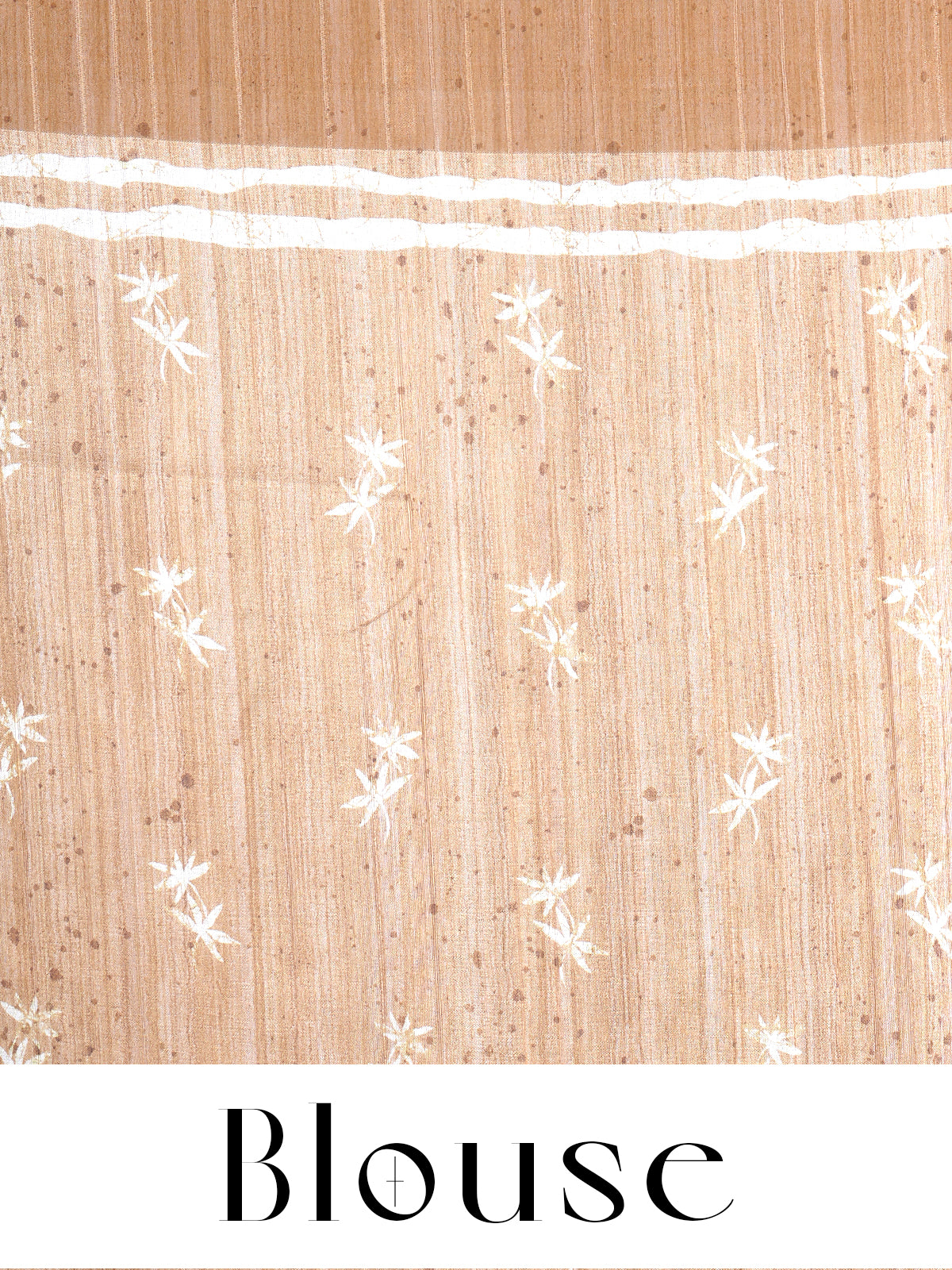 Beige and White Dola Silk Saree