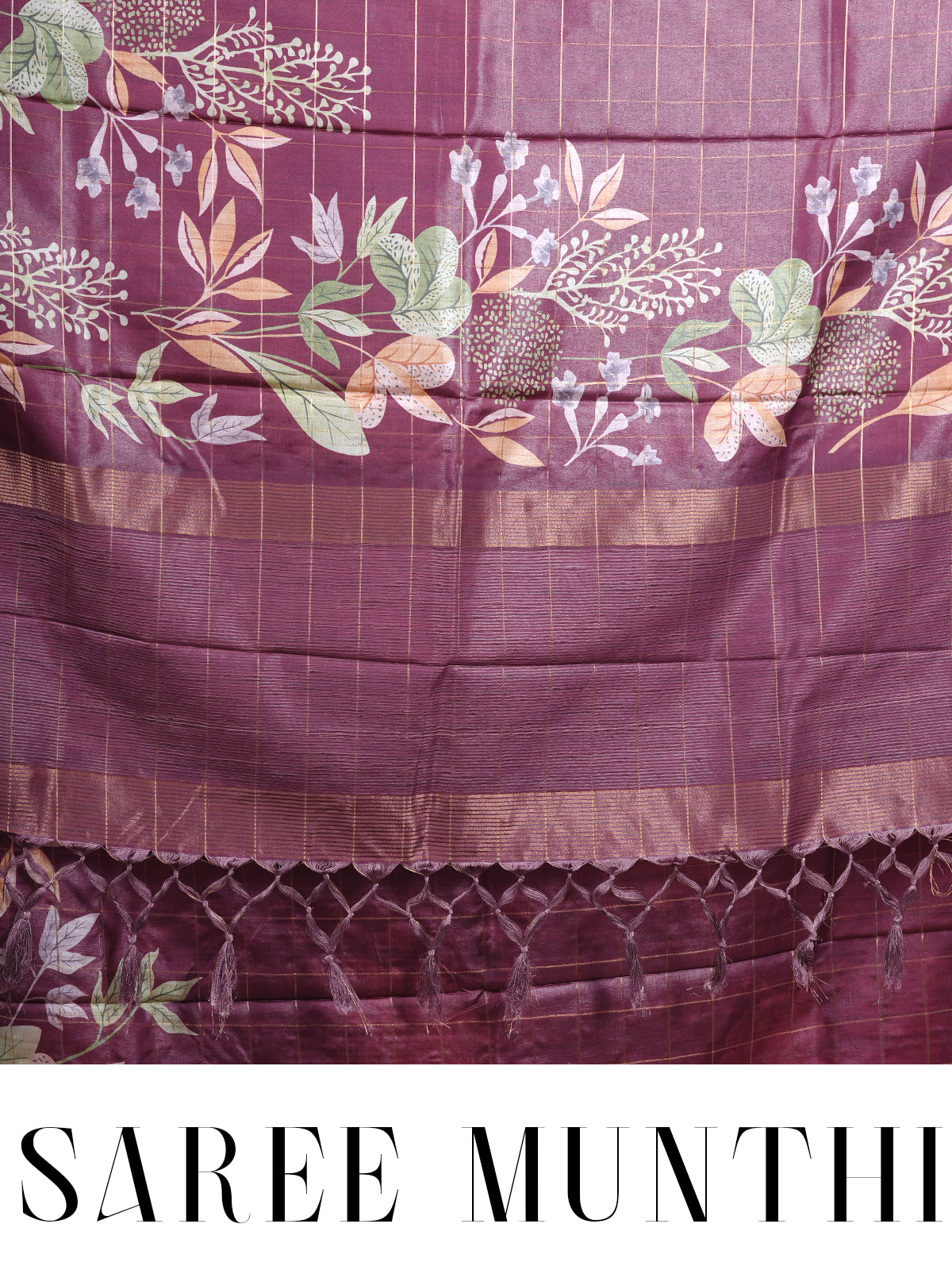 Wine Purple Dola Silk Saree