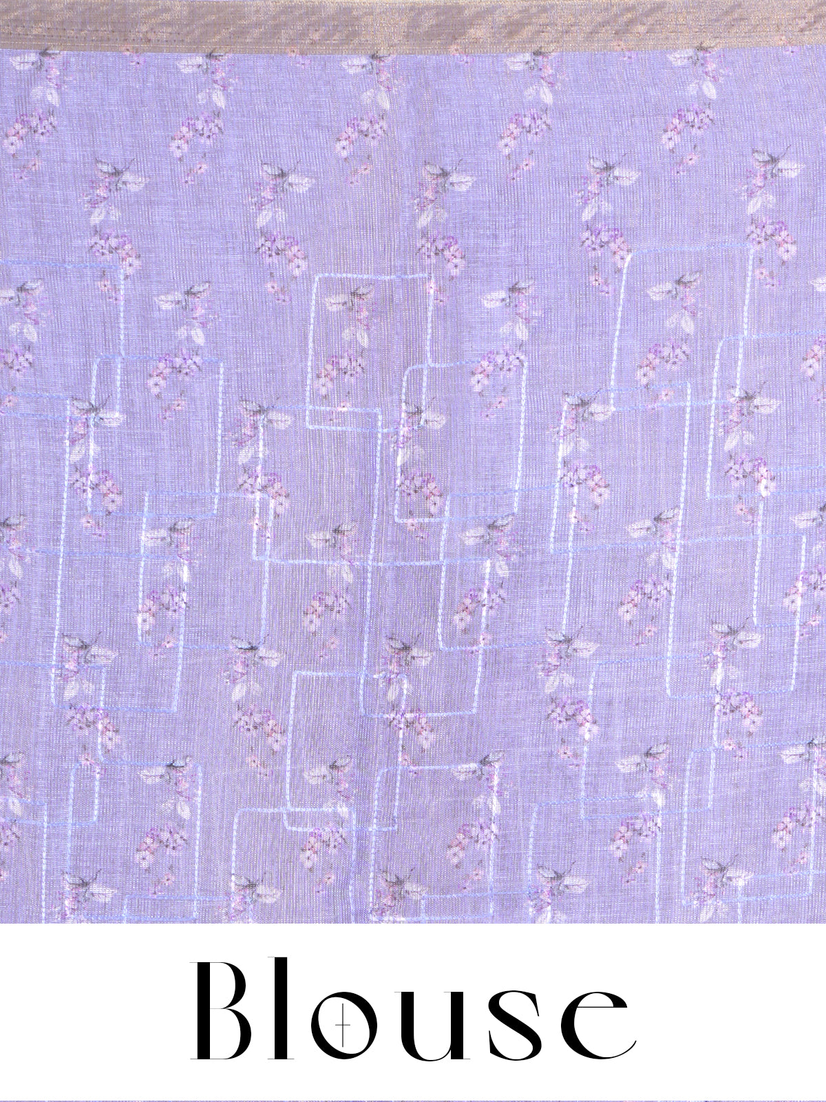 Lavender with Pastel Purple - Linen Cotton Saree