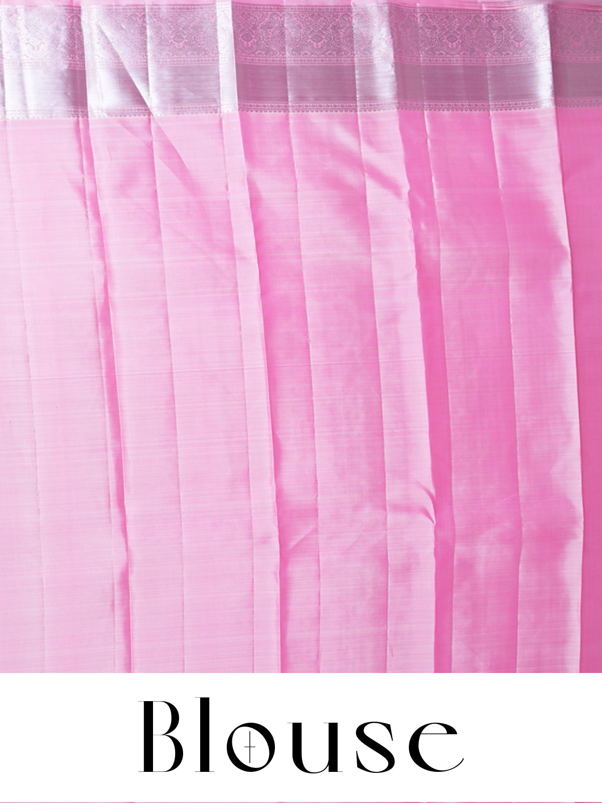 Bubblegum Pink with gray Kanjivaram Silk Saree