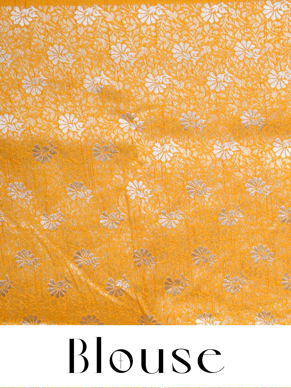 Mustard Yellow with Silver Zari - Semi Tussar Saree