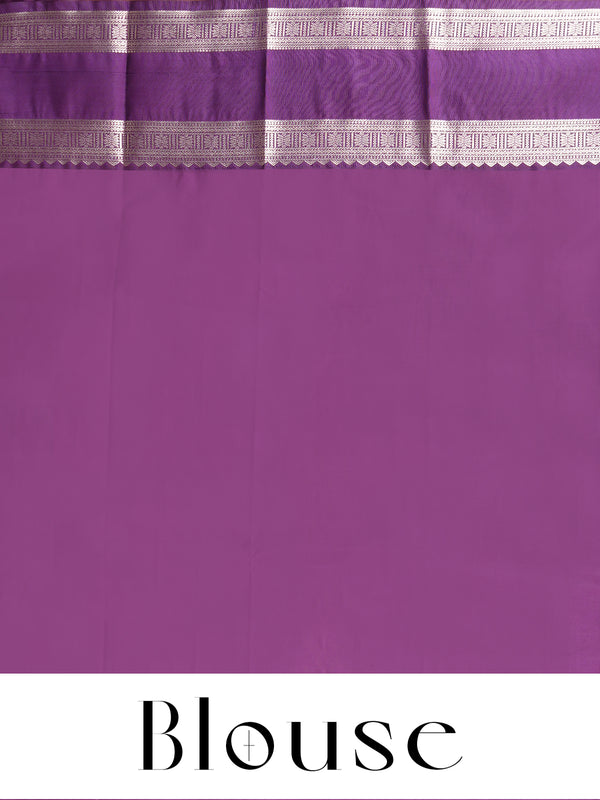 Yellow and Purple Kanchipuram Fancy Silk Saree