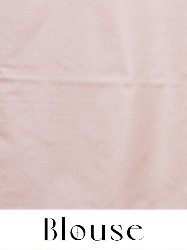 Pink With Sandal Semi Silk Saree