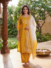 Mustard Yellow with Cream Dupatta Ready Made Kurti Set