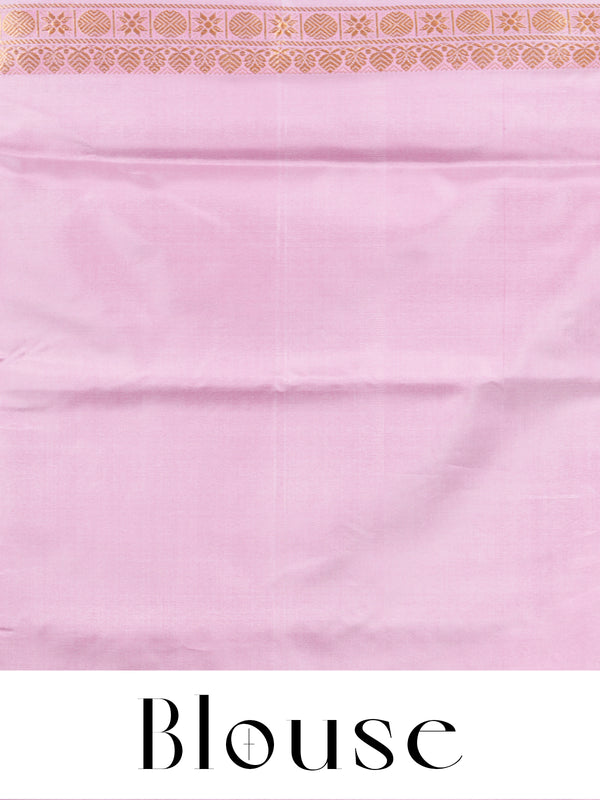 Maroon With Pink Semi Silk Saree