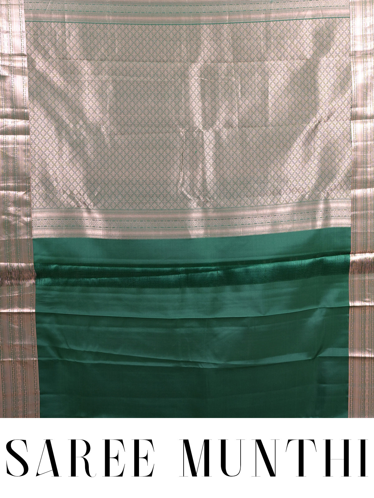 Bottle Green Pure Silk Saree