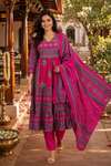 Pink with Dupatta Anarkali Set