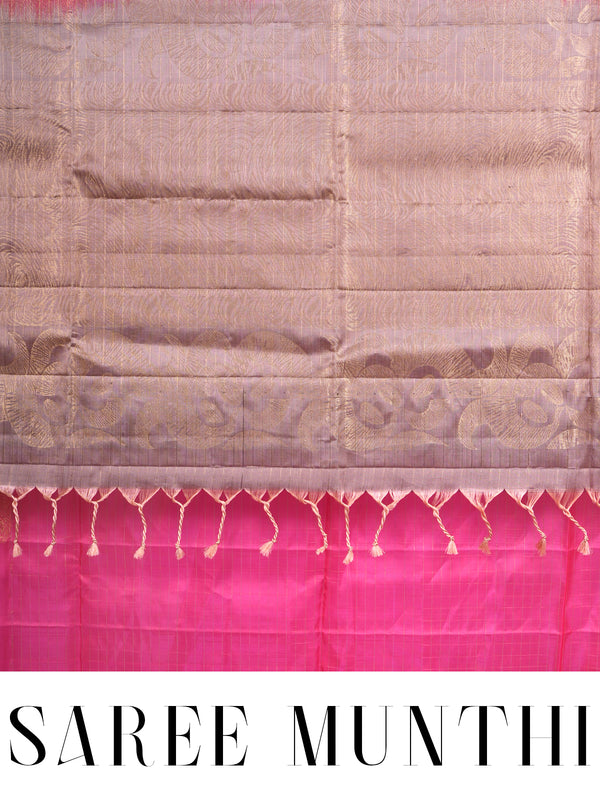 Vibrant Pink Pure Silk Saree
