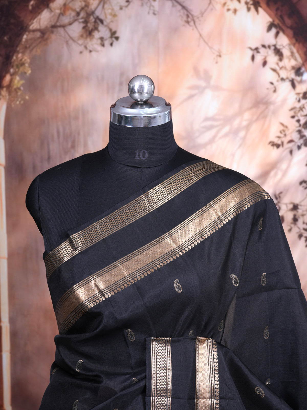 Black with Gold - Pure Kanchipuram Silk Saree