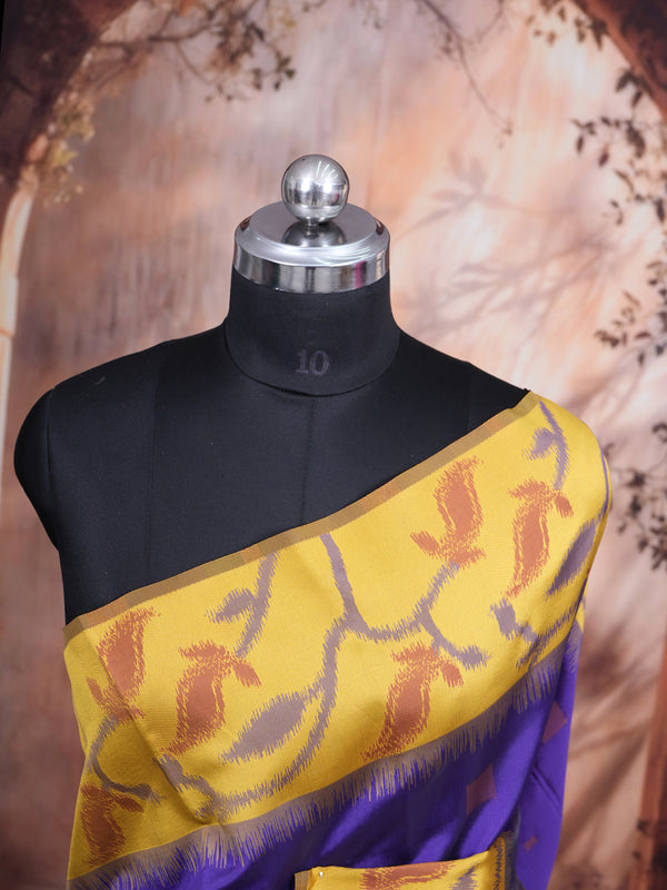 Purple Semi Silk Saree