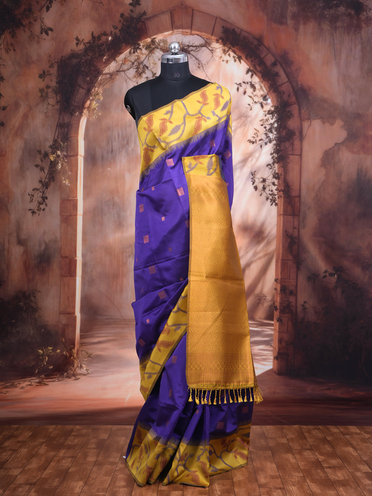 Purple Semi Silk Saree