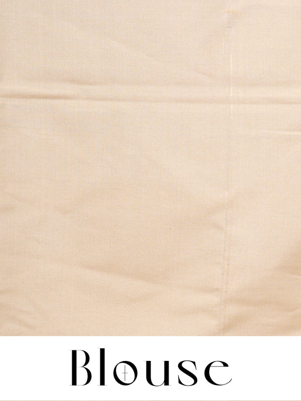 Grey with light Sandal Semi Silk Saree