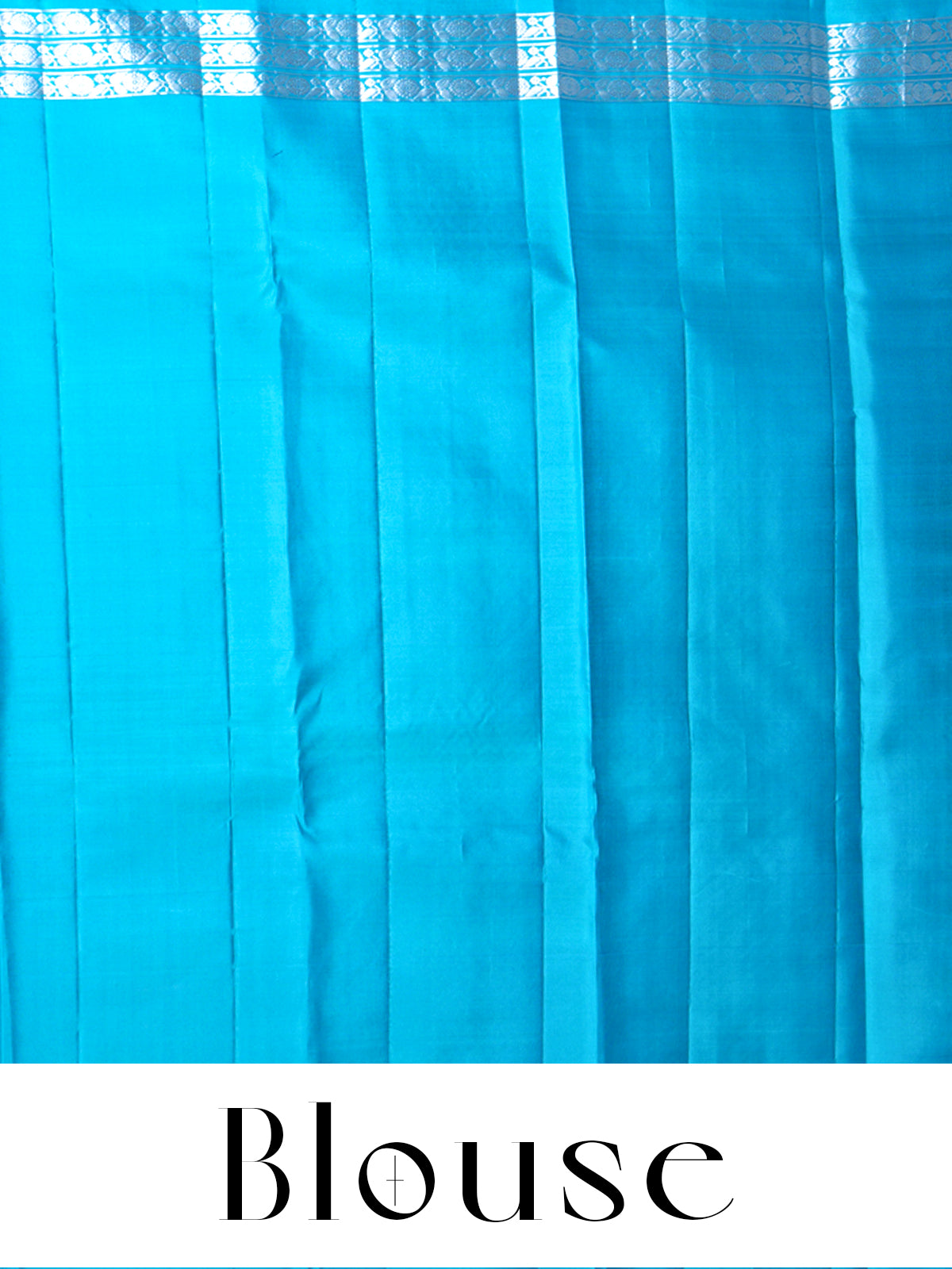 Turquoise Blue with Silver Zari kanchipuram Silk Saree