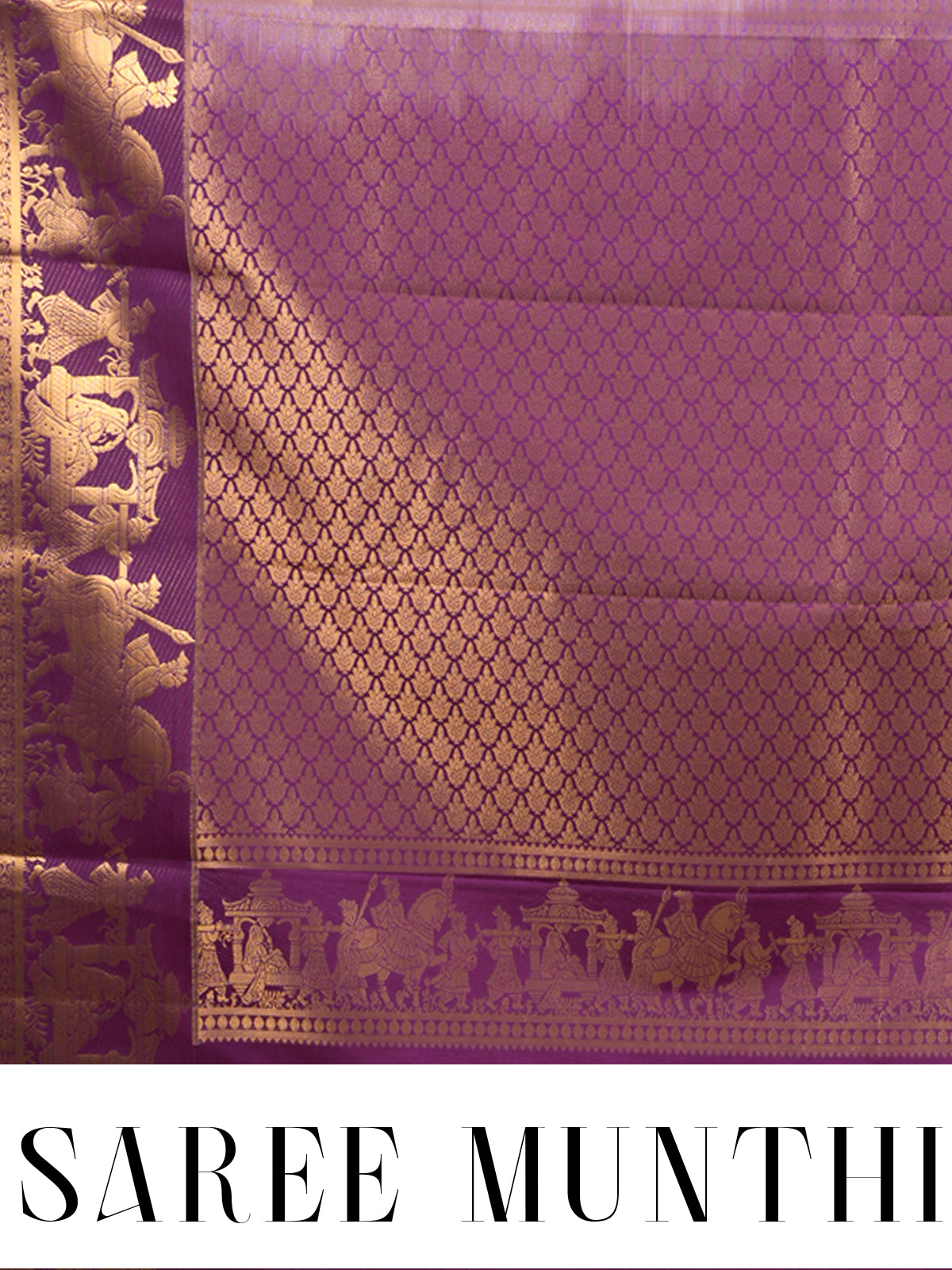 Classic Off-White & Deep Wine Kanchipuram Style Silk Saree