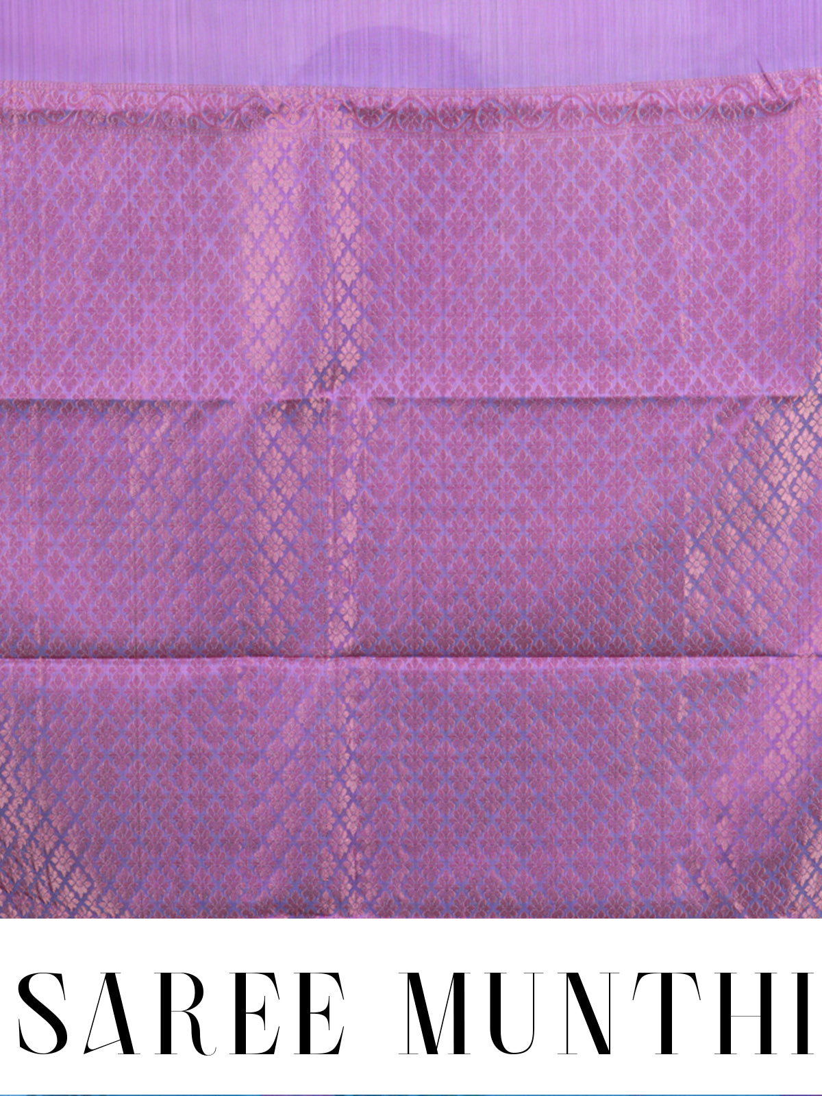 Enchanting Turquoise Blue & Lavender Mauve Floral Kanchipuram Silk Saree