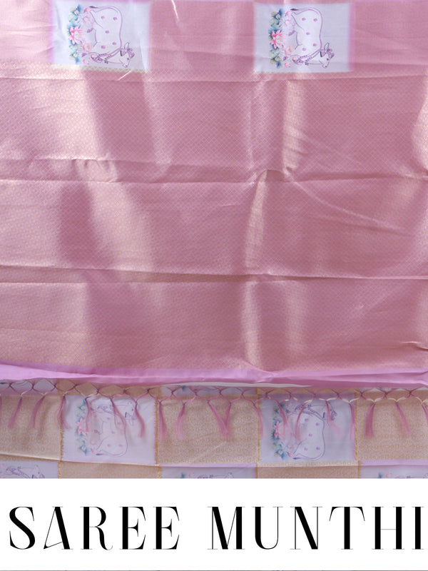 Blush Rose Kanchipuram Silk Saree – The Kamadhenu Chronicles