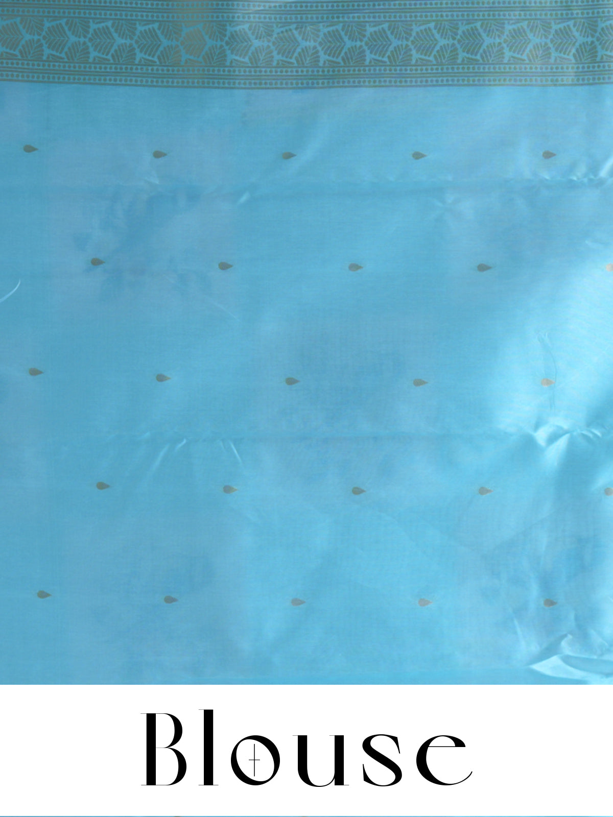 The "Cyan Horizon  blue and pastel cream " Bird Motif Kanchipuram Silk Saree